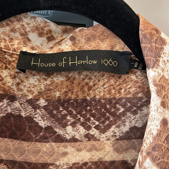 House of Harlow 1960 Marley Snake Print Shirt - Picture 8 of 11